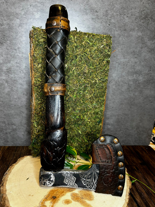 Hand forged custom throwing axe