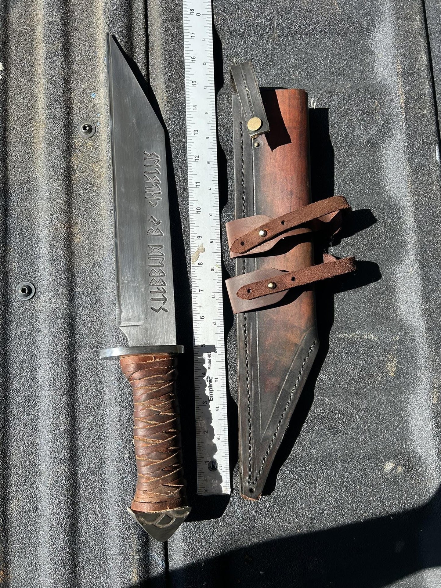 Viking style long Knife.